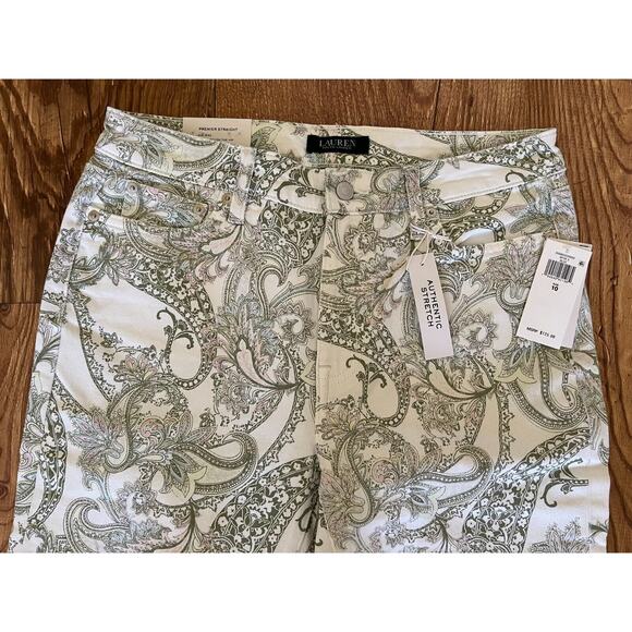 Lauren Ralph Lauren Women's Jeans White Multicolor Size 10 NWT - Picture 8 of 12